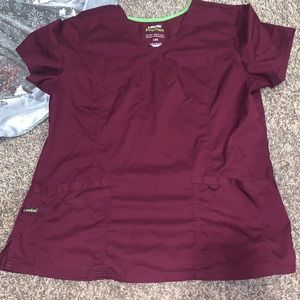 Maroon Scrub Top
